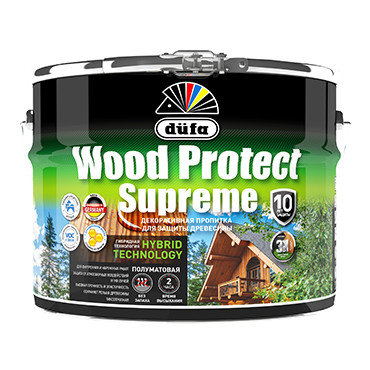 WOOD PROTECT Supreme, белая 9л "Dufa" Пропитка WOOD PROTECT Supreme, белая 9л "Dufa" Пропитка